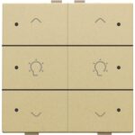 Niko Home Control I Dubbele dimbediening met led,, goud