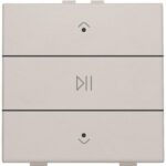 Niko Home Control I Enkelvoudige audiobediening met leds, lichtgrijs