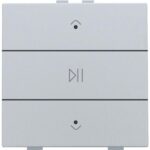 Niko Home Control I enkelvoudige audiobediening met leds, sterling