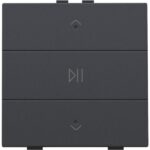 Niko Home Control I Enkelvoudige audiobediening met leds, antraciet