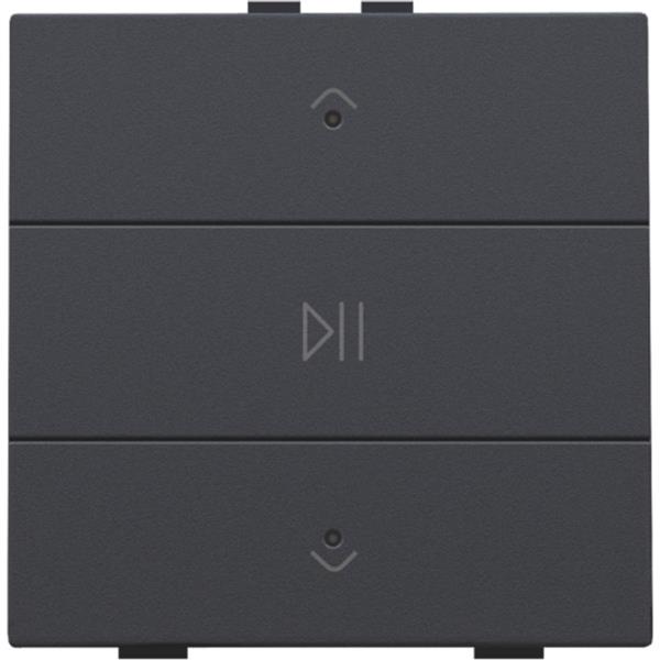Niko Home Control I Enkelvoudige audiobediening met leds, antraciet