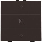 Niko Home Control I Enkelvoudige audiobediening met leds, donkerbruin