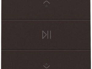 Niko Home Control I Enkelvoudige audiobediening met leds, donkerbruin