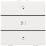 Niko Home Control I Enkelvoudige audiobediening met leds, wit