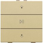 Niko Home Control I Enkelvoudige audiobediening met leds, goud