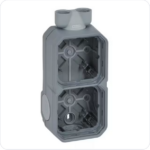 LEGRAND Plexo opbouwdoos 2 mechanismen 2xM20 ingang IP55 - IK08 grijs Legrand Plexo Grijs