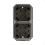 LEGRAND Plexo opbouwdoos 2 mechanismen 2xM20 ingang IP55 - IK08 grijs (kopie) Legrand Plexo Grijs