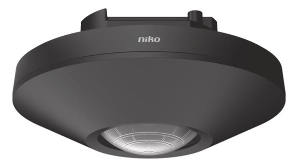 NIKO Bewegingsmelder M34HC, KNX, hoge plafonds, 15-20 m, 360°, voor inbouwdoos, black