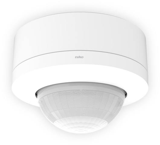 NIKO Aanwezigheidsmelder P48LR, DALI-2, master, 32-37 m, 360°, voor opbouw
