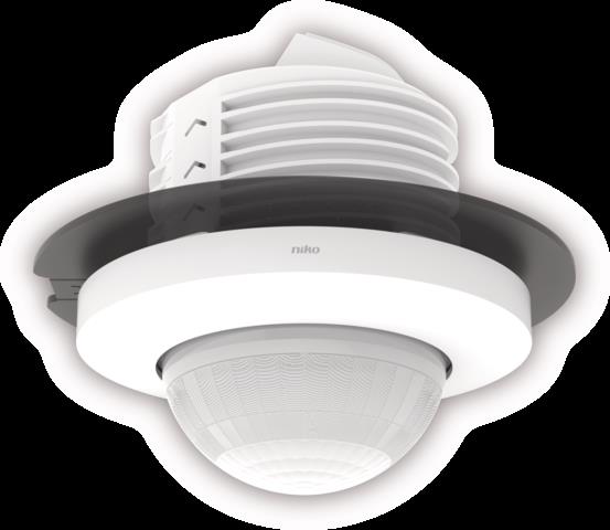 NIKO Bewegingsmelder M42LR, 230 V, 1 kanaal, 32-37 m, 360°, SnapFit, voor inbouw