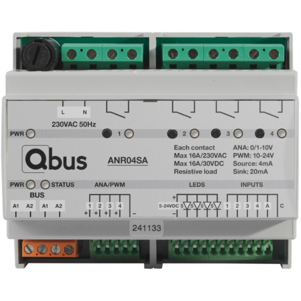 QBus Analoge stuurmodule (4x 0/1-10V of PWM +