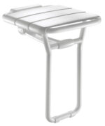 Delabie douchezitting met inklapbare steunvoet 407x360mm aluminium wit