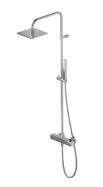 Zucchetti docce Square douchesysteem Brushed Metal Black