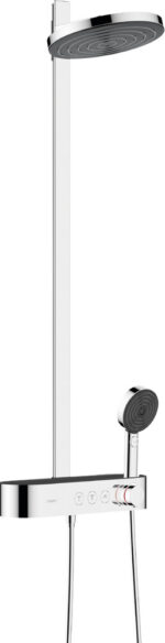 Hansgrohe Pulsify S Showerpipe 260 2 jet EcoSmart met thermostaat en ShowerTablet Select 400 chroom