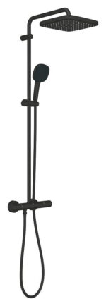 Grohe Tempesta Cube 250 douchesysteem met mengkraan wandmontage mat zwart