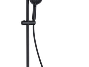 Lana Black douchesysteem thermostatische mat zwart