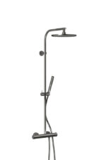 Van Marcke Luna douchesysteem thermostatisch geborsteld gun metal