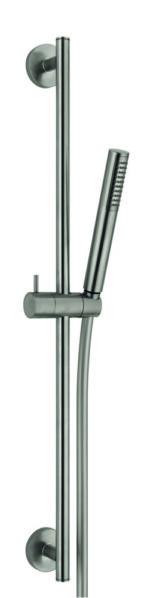 Van Marcke Nero doucheset stang 60-70cm 1jet flexibel PVC 150cm brushed nikkel