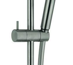 Van Marcke Nero doucheset stang 60-70cm 1jet flexibel PVC 150cm brushed nikkel