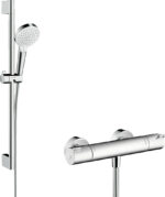 Hansgrohe Crometta Douchesysteem Vario thermostaat douchestang 65cm wit/chroom