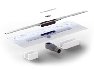 I-Drain AIO all-in-one douchegoot 95cm verstelbare afvoerrooster geborsteld RVS