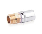 Systempex rechte koppeling Vpe-Alu-buis aansluiting persen 16 x 2.0 mm 3/8"M