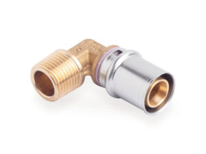 Systempex bocht 90° Vpe-Alu-buis aansluiting persen 16 x 2.0 mm 1/2"M