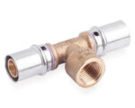 Systempex t-stuk Vpe-Alu-buis aansluiting persen 20 x 2.0 mm 3/4"F 20 x 2.0 mm