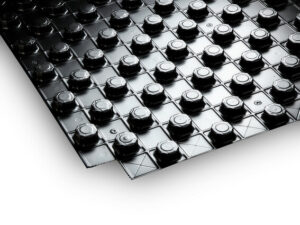 Comap noppenplaat Plus 0 plaathoogte 22.5 mm rastermaat: 5 cm afmetingen: 1450 x 800 mm 12 platen (= 13,44 m²) Comap systeemnoppenplaat
